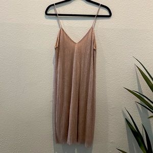 ZARA Sparkle Dusty Rose Pink Dress | Never Worn | Size Small